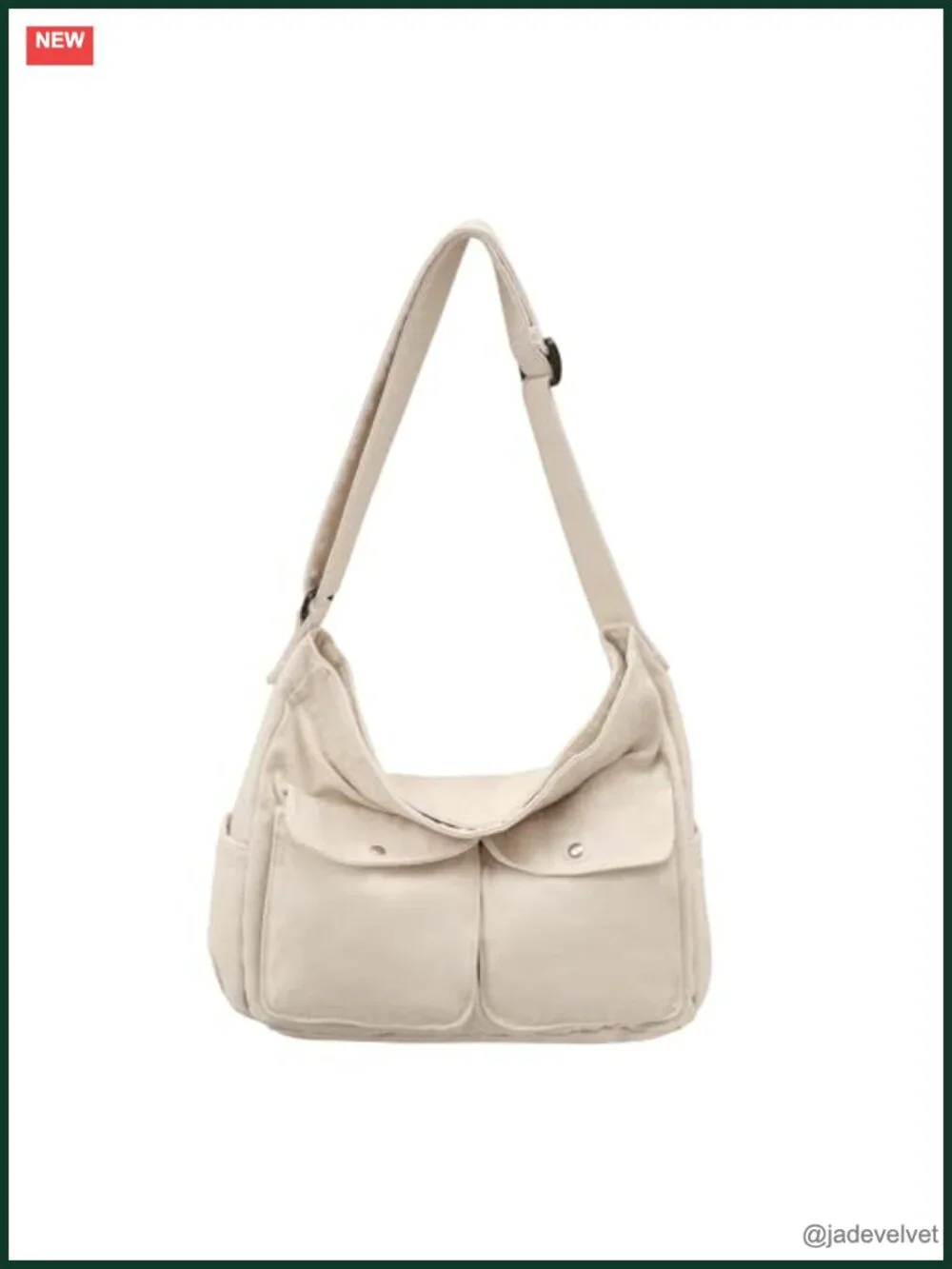 Canvas Messenger Bag Large Hobo Crossbody Shoulder Tote with Multiple Pockets
